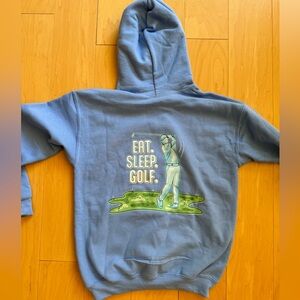 NWOT ChalkTalk Eat. Sleep. Golf. Hooded Sweatshirt- Youth Large